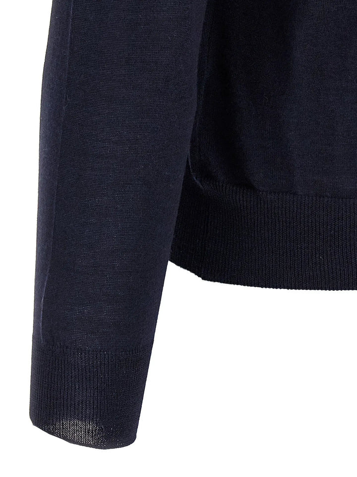 Barba Napoli Blue Wool Cardigan