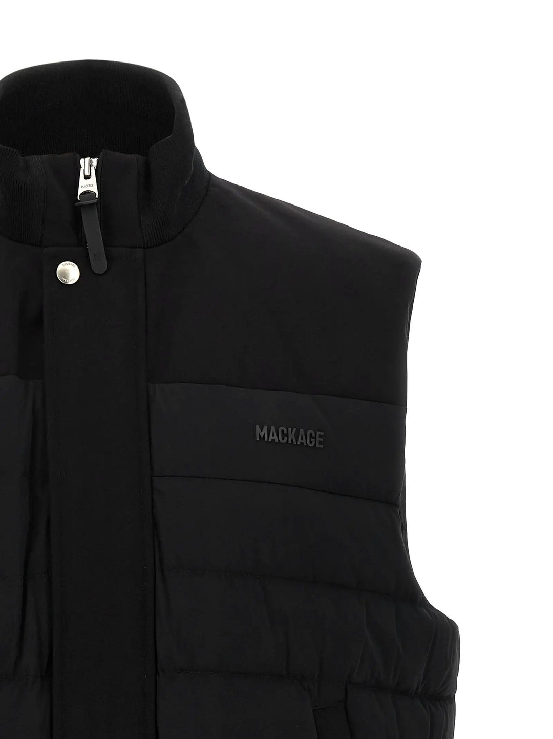 Mackage Black Nylon Sleeveless Jacket
