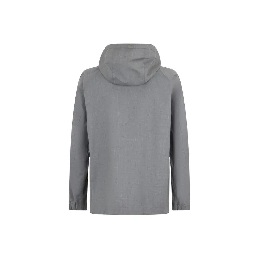 Herno Sample Sale | Herno Gray Virgin Wool Shell Jacket - | Designer outlet