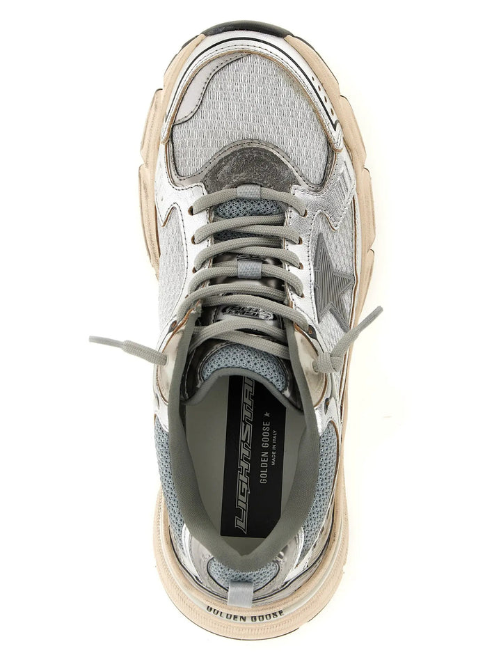 Golden Goose Silver Leather Chunky Sneakers