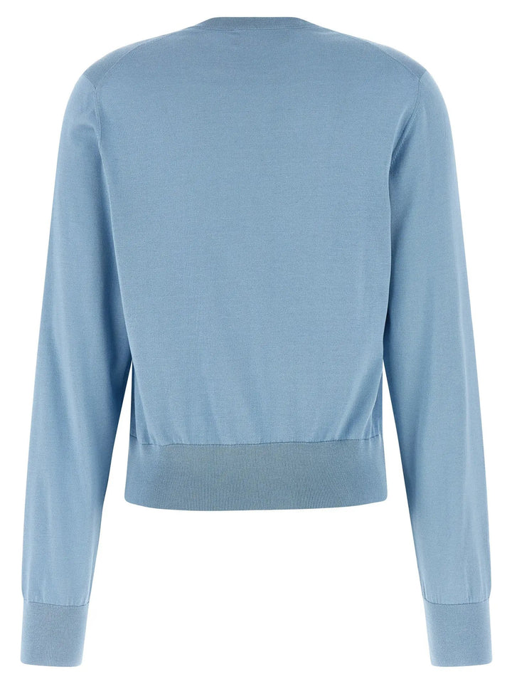 Dolce &amp; Gabbana Blue Silk Cardigan