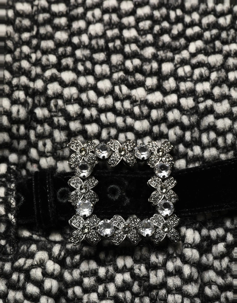 Dolce & Gabbana Sample Sale | Dolce & Gabbana Black White Tweed High Waist Pleated Skirt - | Designer outlet