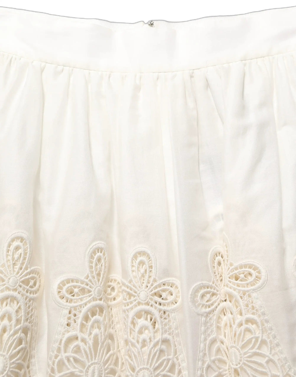 Dolce & Gabbana Sample Sale | Dolce & Gabbana White Floral Embroidered A-line Mini Skirt - | Designer outlet