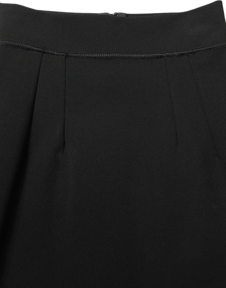 Dolce &amp; Gabbana Black Nylon High Waist Fit Sheath Mini Skirt