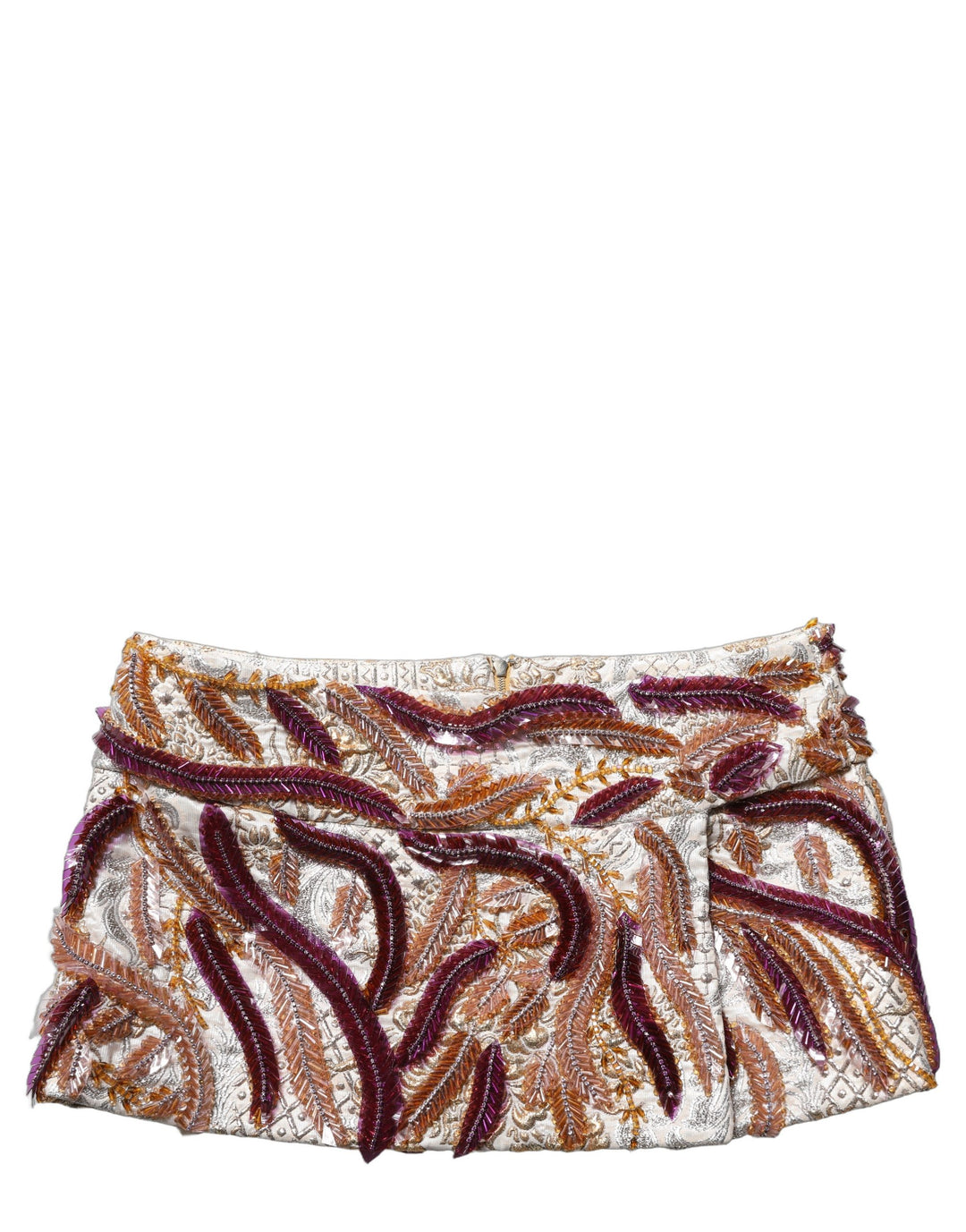 Dolce &amp; Gabbana Multicolor Sequin MidWaist A-line Mini Skirt