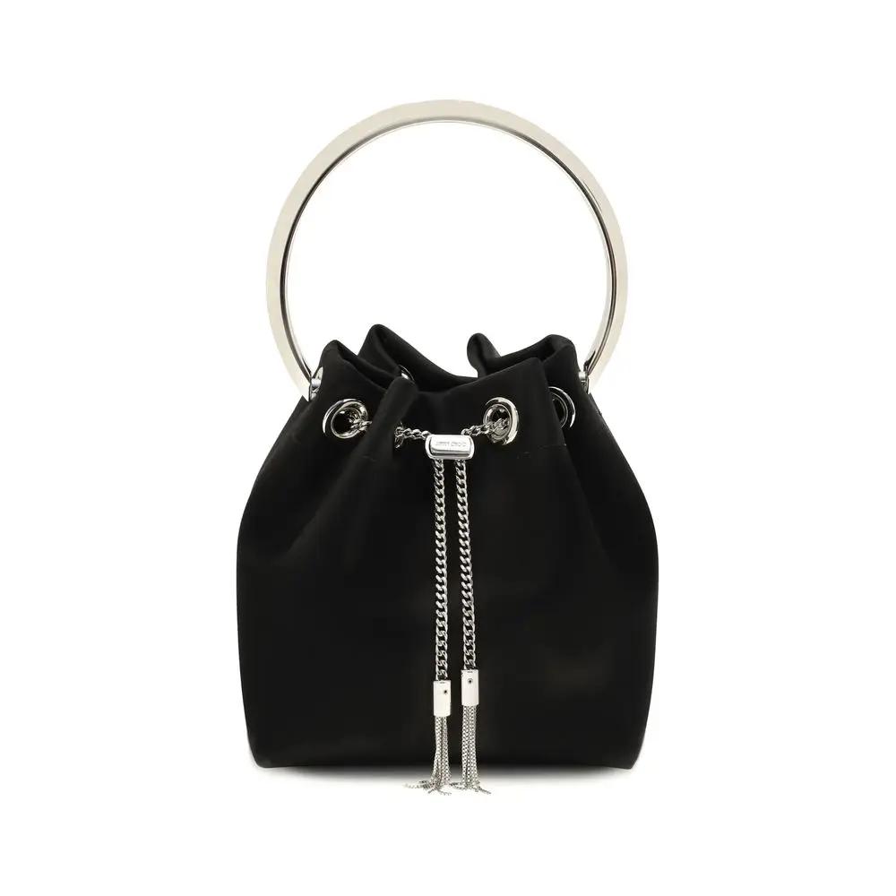 Jimmy Choo Sample Sale | Jimmy Choo Black Cotton Shoulder Bag - | Designer outlet