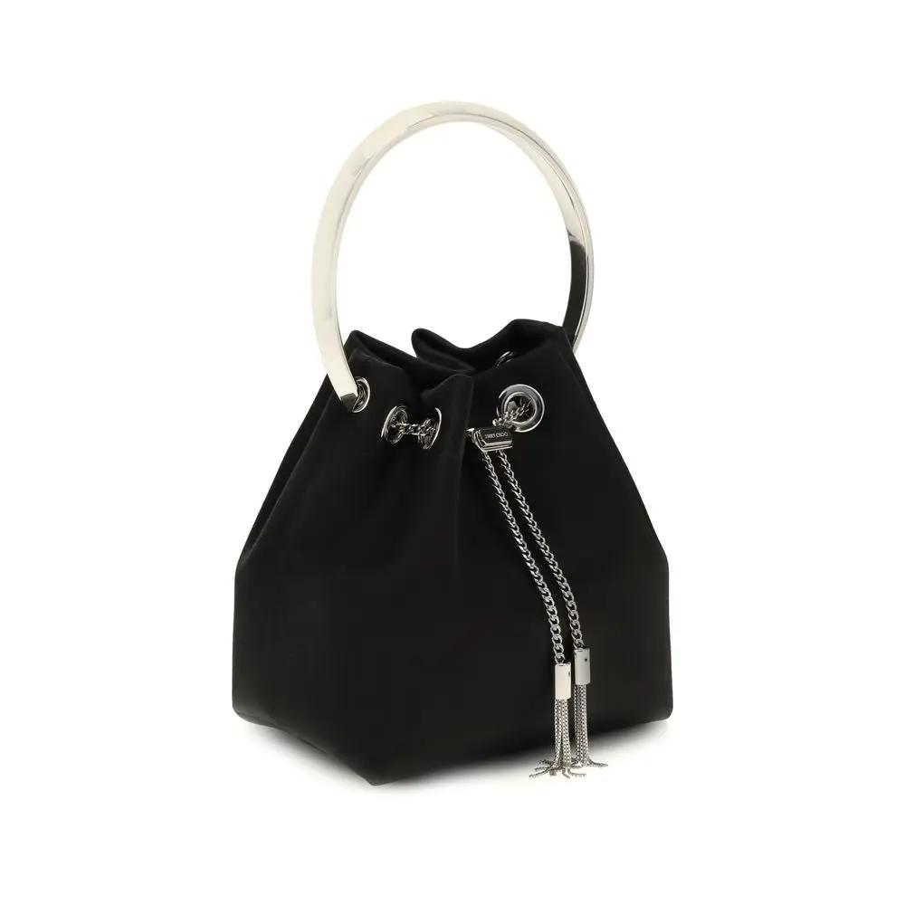 Jimmy Choo Sample Sale | Jimmy Choo Black Cotton Shoulder Bag - | Designer outlet