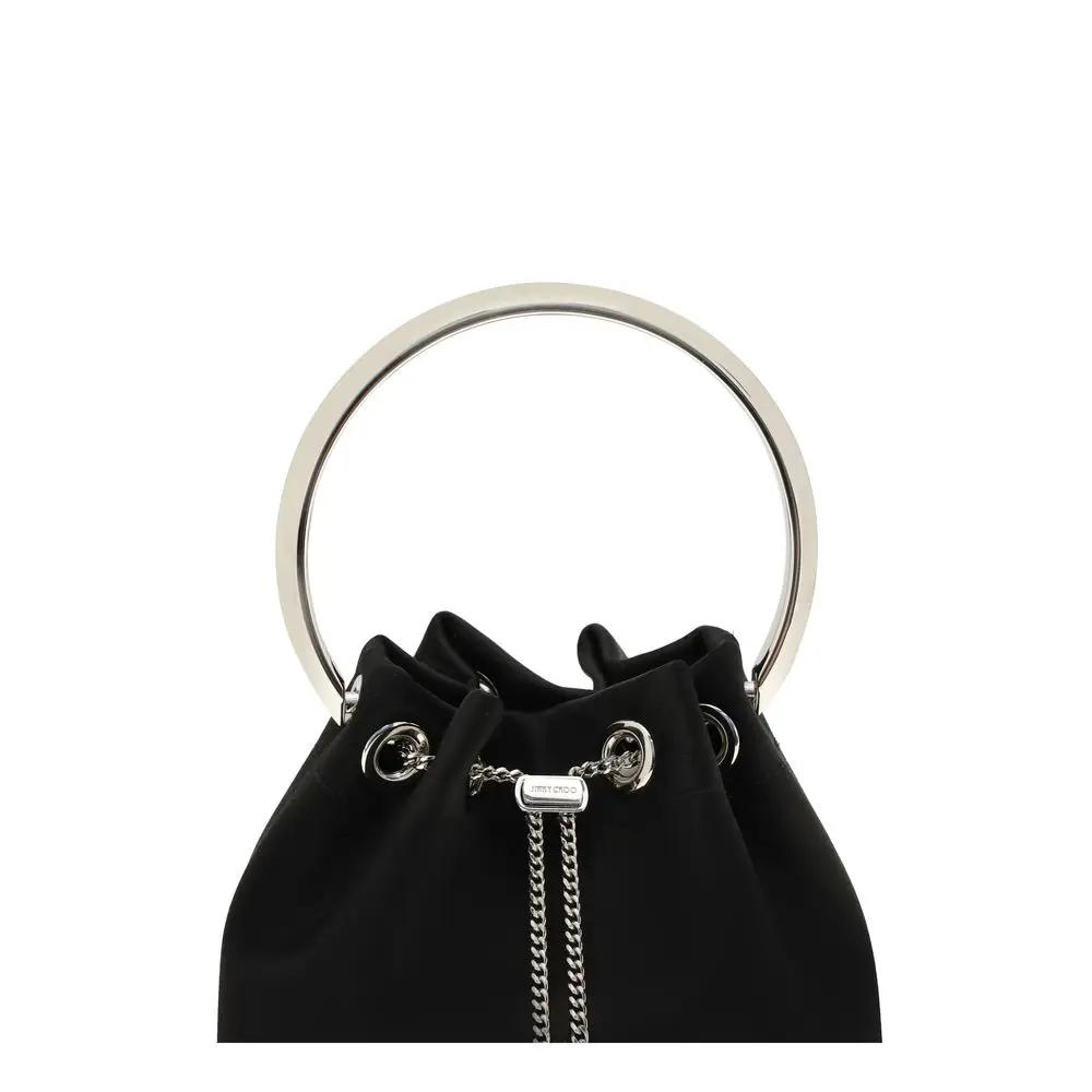 Jimmy Choo Sample Sale | Jimmy Choo Black Cotton Shoulder Bag - | Designer outlet