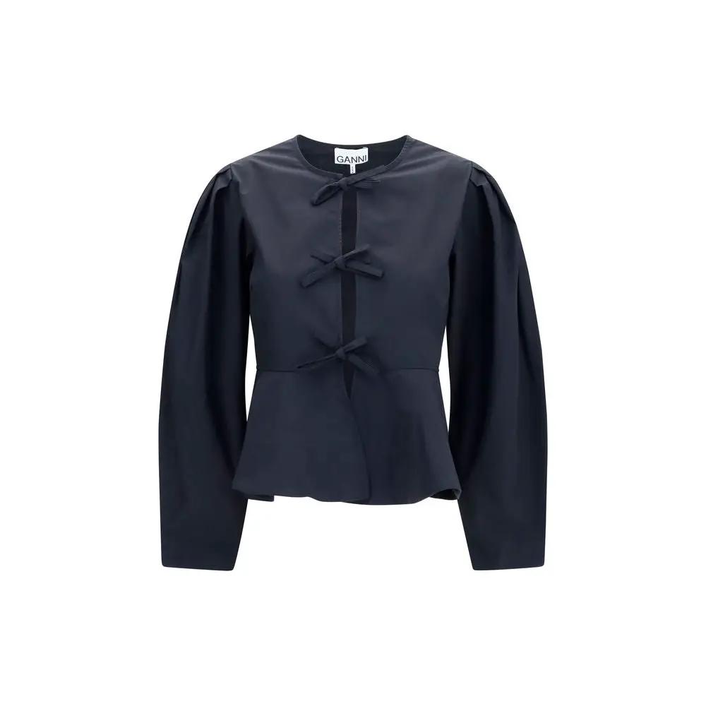Ganni Sample Sale | Ganni Black Cotton Blouse - | Designer outlet