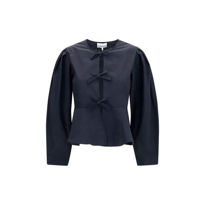 Ganni Sample Sale | Ganni Black Cotton Blouse - | Designer outlet