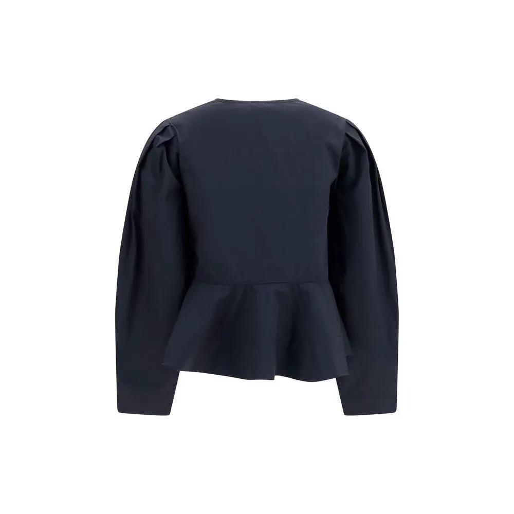 Ganni Sample Sale | Ganni Black Cotton Blouse - | Designer outlet