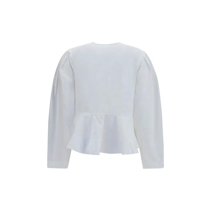 Ganni Sample Sale | Ganni White Cotton Blouse - | Designer outlet