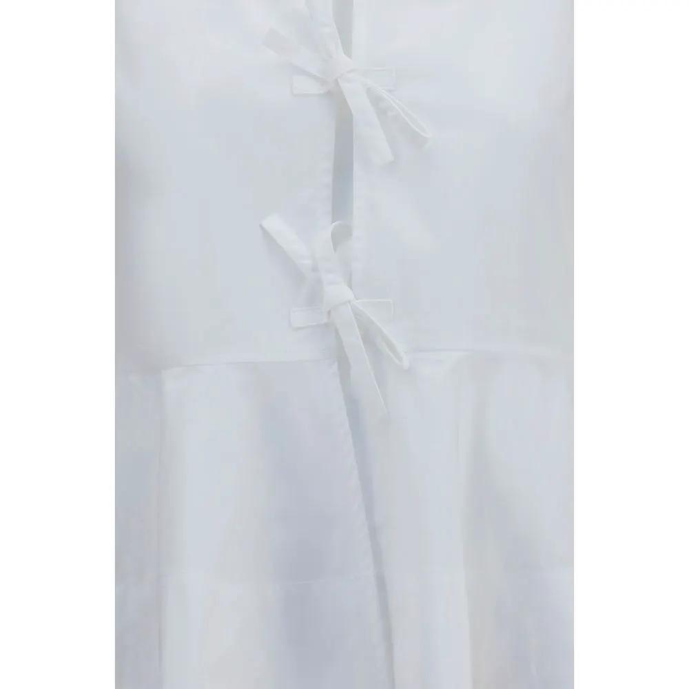 Ganni Sample Sale | Ganni White Cotton Blouse - | Designer outlet