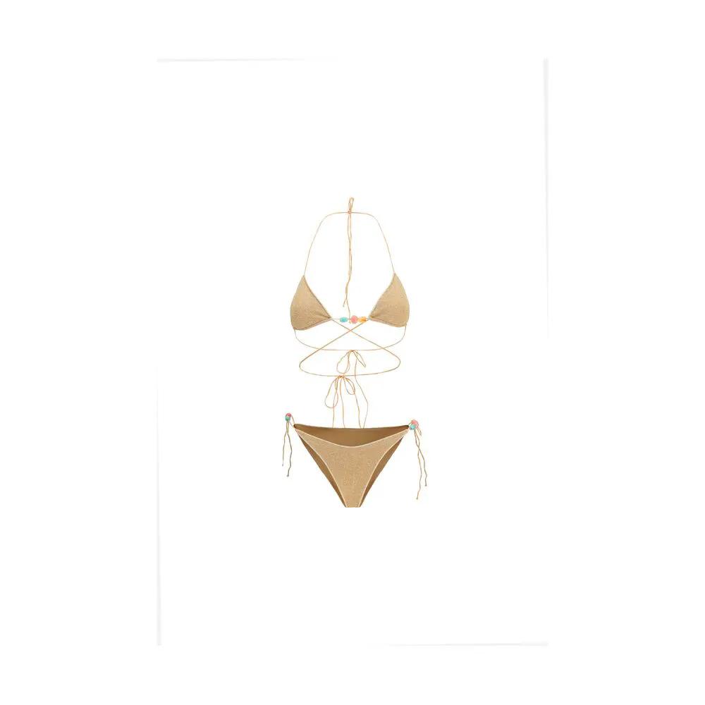 Oséree Sample Sale | Oséree Gold Polyamide Bikini - | Designer outlet