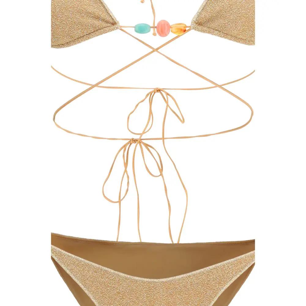 Oséree Sample Sale | Oséree Gold Polyamide Bikini - | Designer outlet
