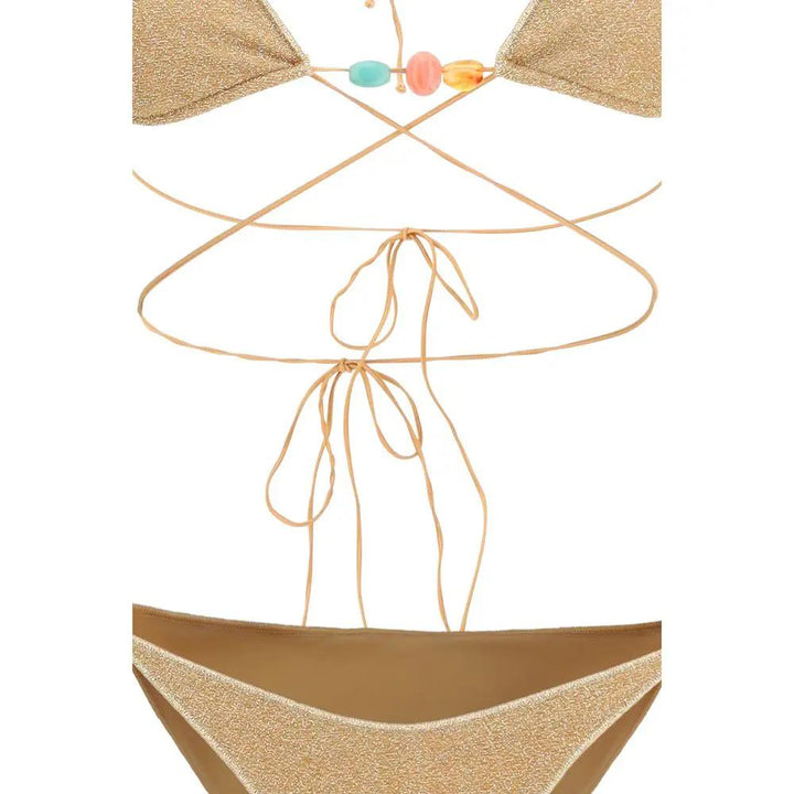 Oséree Sample Sale | Oséree Gold Polyamide Bikini - | Designer outlet