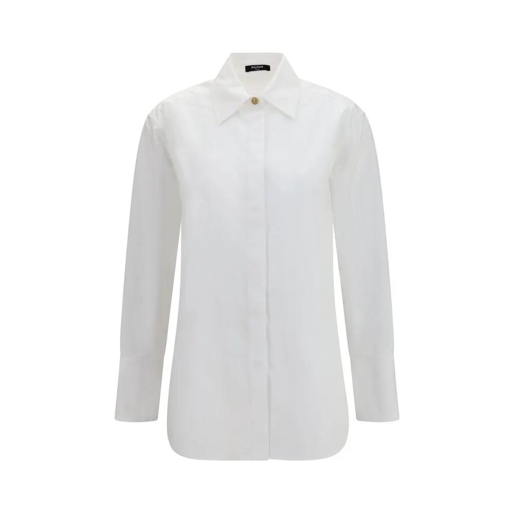 Balmain Sample Sale | Balmain White Cotton Dress Shirt - | Designer outlet