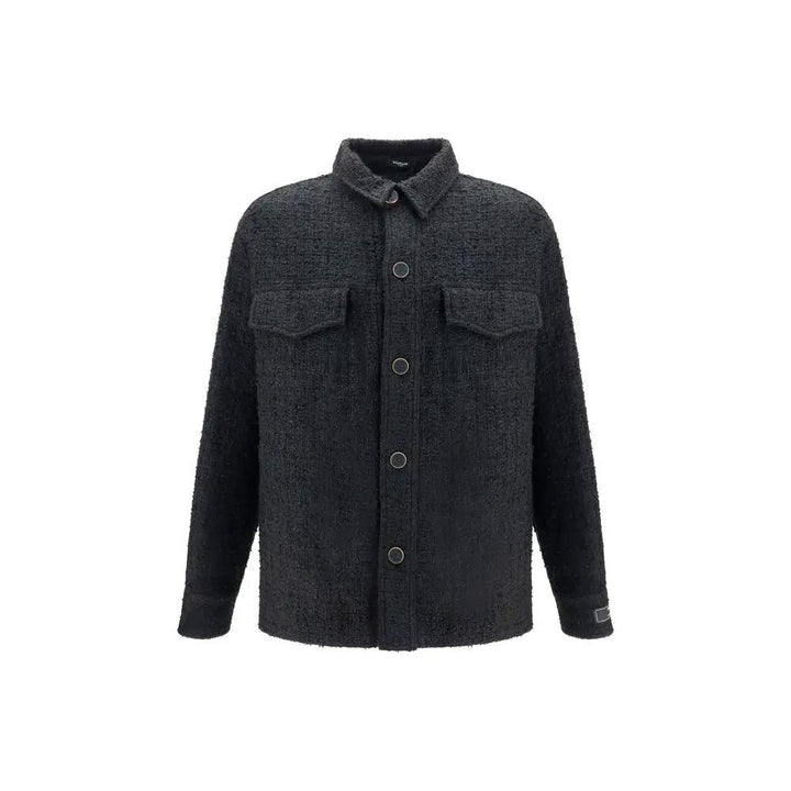 Balmain Sample Sale | Balmain Black Cotton Full-Length Jacket - | Designer outlet
