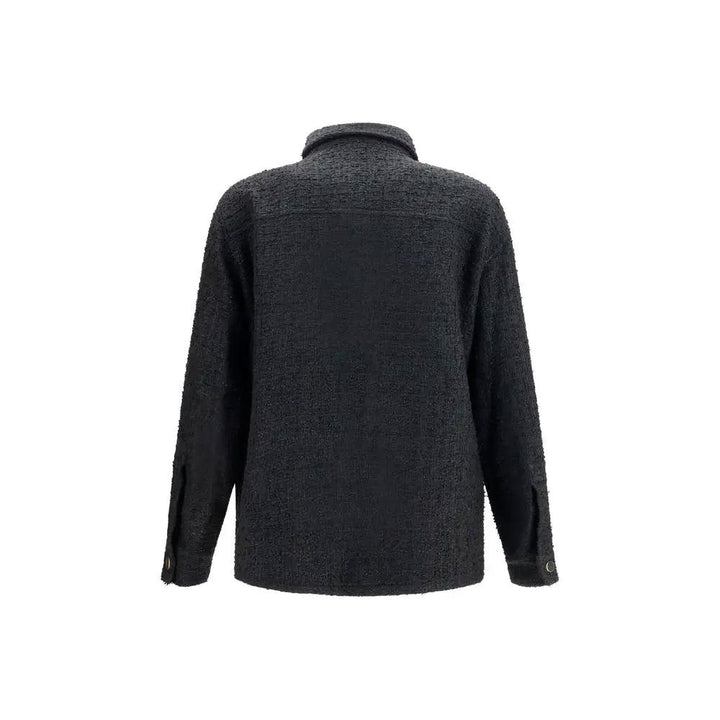 Balmain Sample Sale | Balmain Black Cotton Full-Length Jacket - | Designer outlet