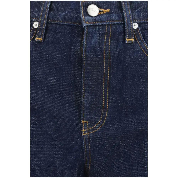 Khaite Blue Cotton Flared Jeans