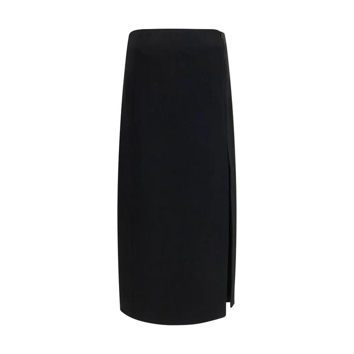 Khaite Black Acetate Long Skirt