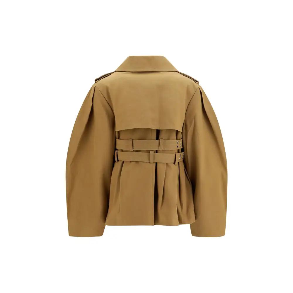 Ganni Sample Sale | Ganni Beige Cotton Full-Length Jacket - | Designer outlet