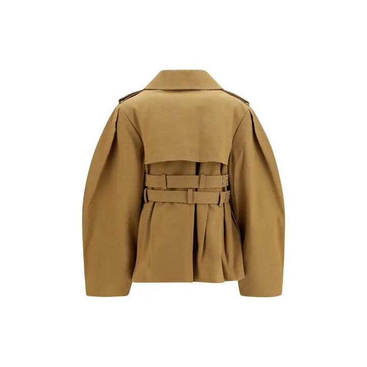 Ganni Beige Cotton Full-Length Jacket