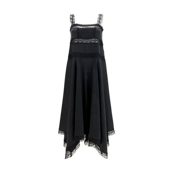 Ganni Black Silk Cocktail Dress