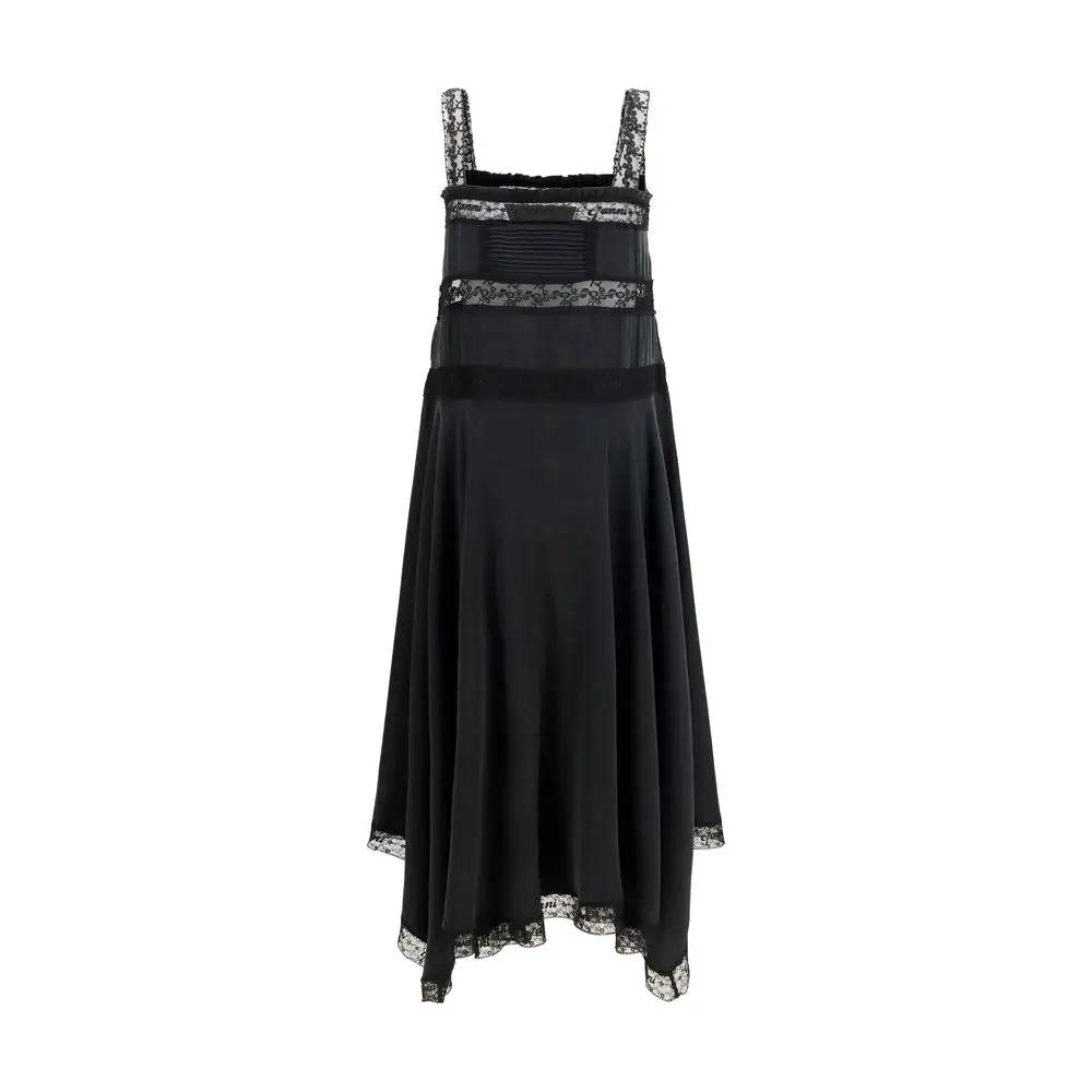 Ganni Sample Sale | Ganni Black Silk Cocktail Dress - | Designer outlet