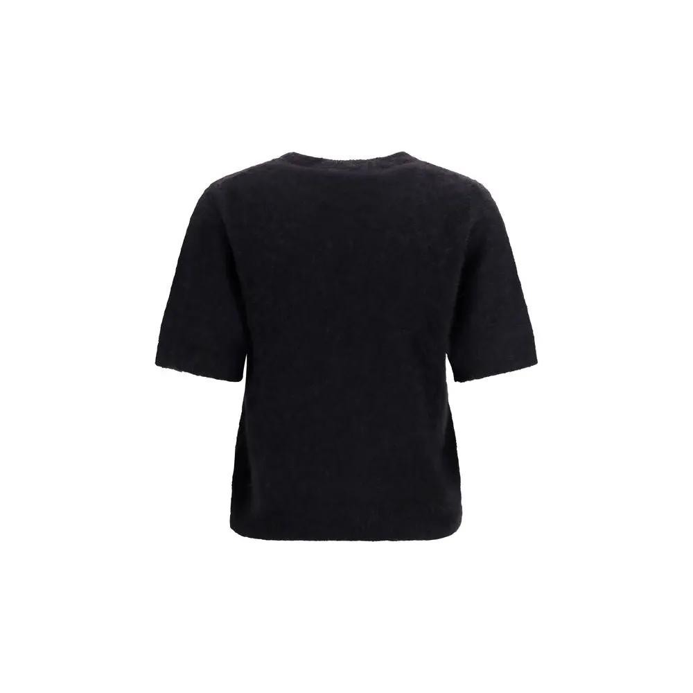 Ganni Sample Sale | Ganni Black Alpaca Vicugna Pacos T-Shirt - | Designer outlet