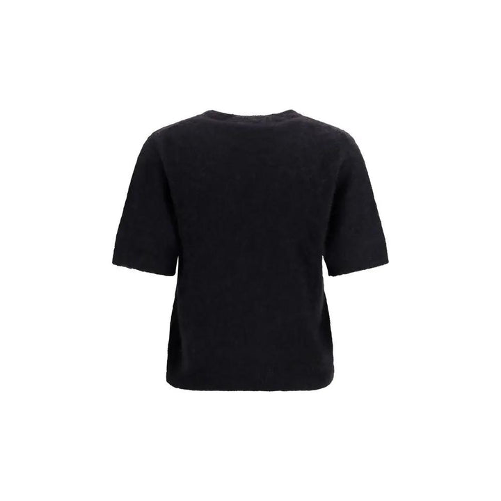 Ganni Black Alpaca Vicugna Pacos T-Shirt