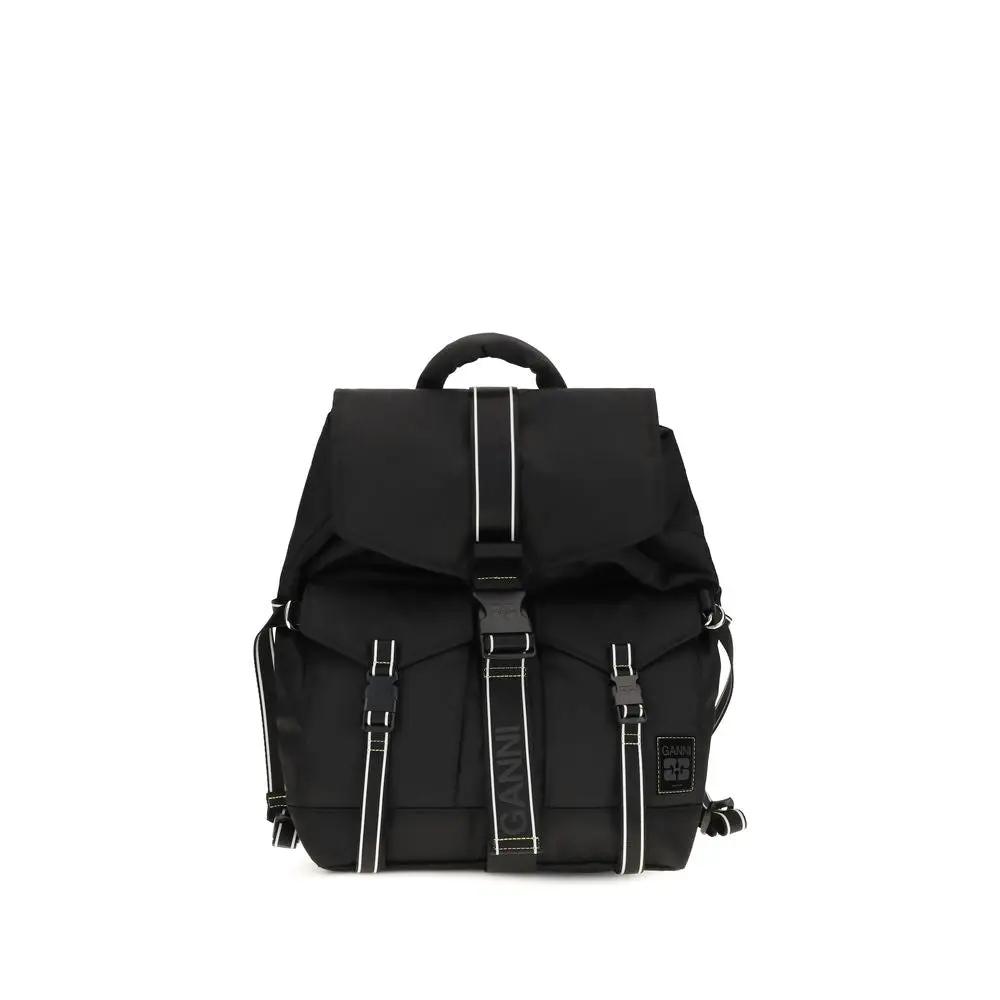 anne klein black leather backpack Quilted Nylon Tote, Black/Black/Black-Cognac-White ANNE KLEIN Black Backpack