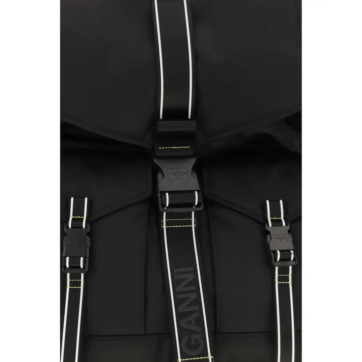 Ganni Black Recycled Polyamide Backpack