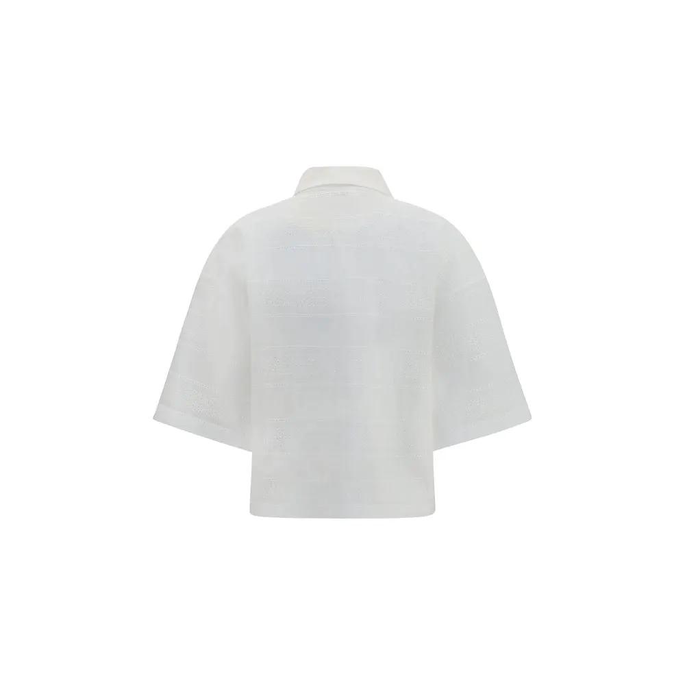 Brunello Cucinelli White Cotton Blouse