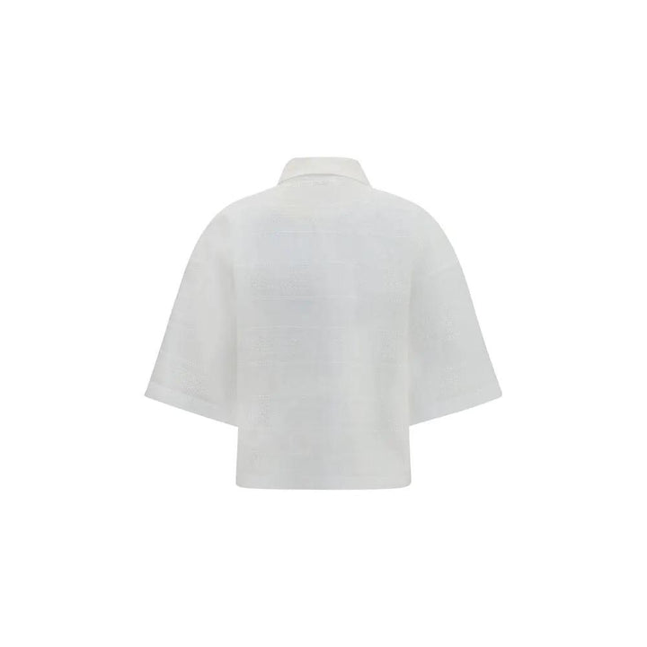 Brunello Cucinelli White Cotton Blouse
