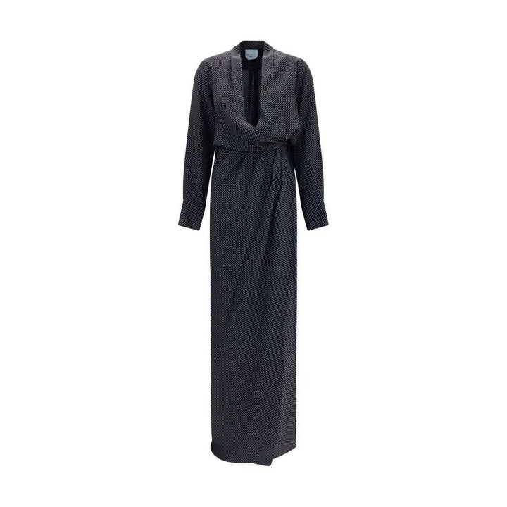 SA SU PHI Black Silk Long Dress