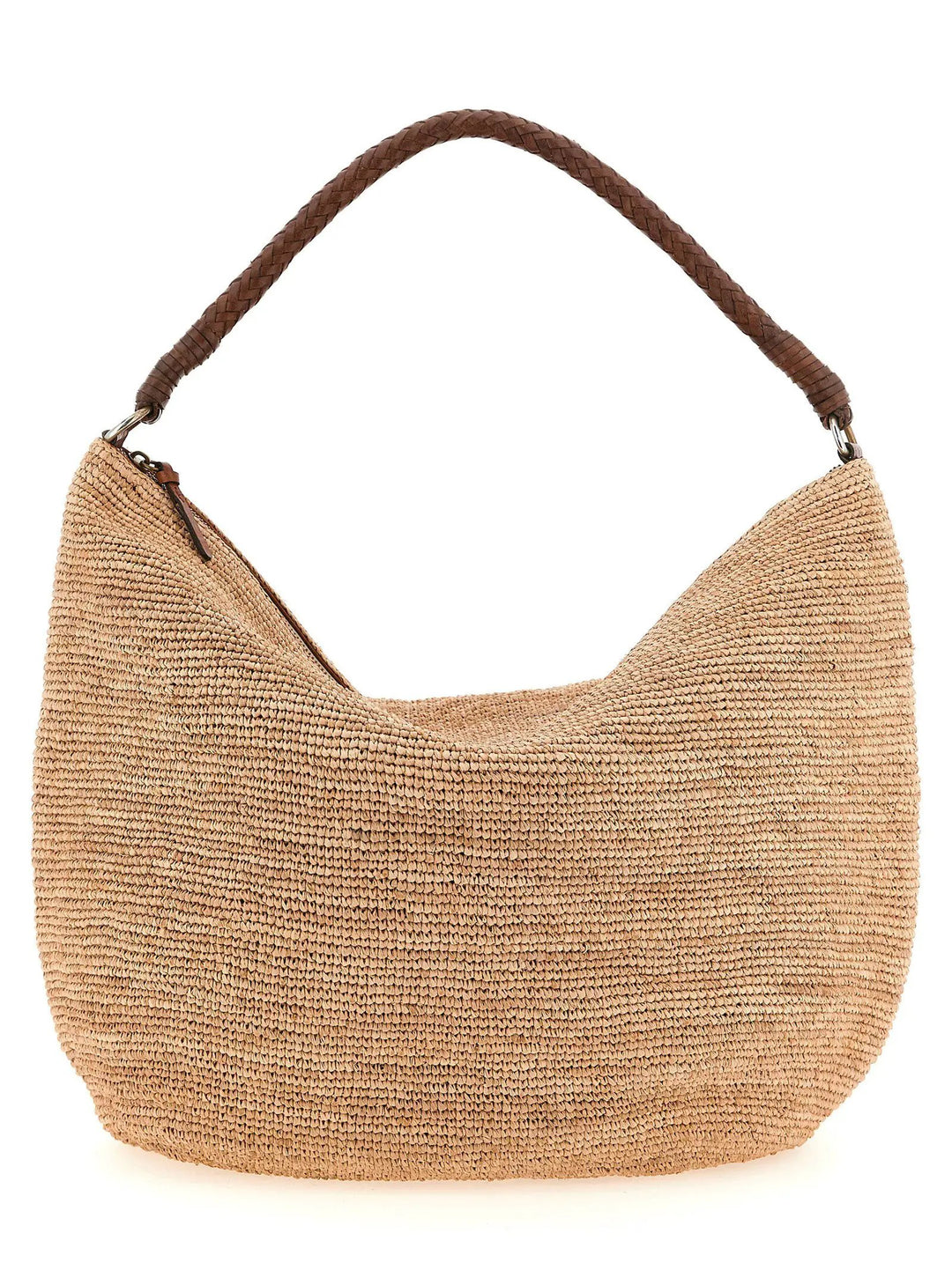 Ibeliv Beige Raffia Shoulder Bag