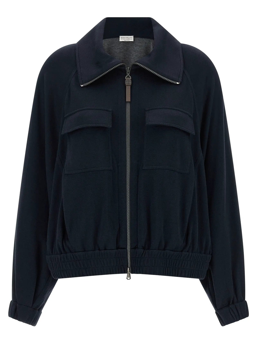 Brunello Cucinelli Blue Cotton Bomber