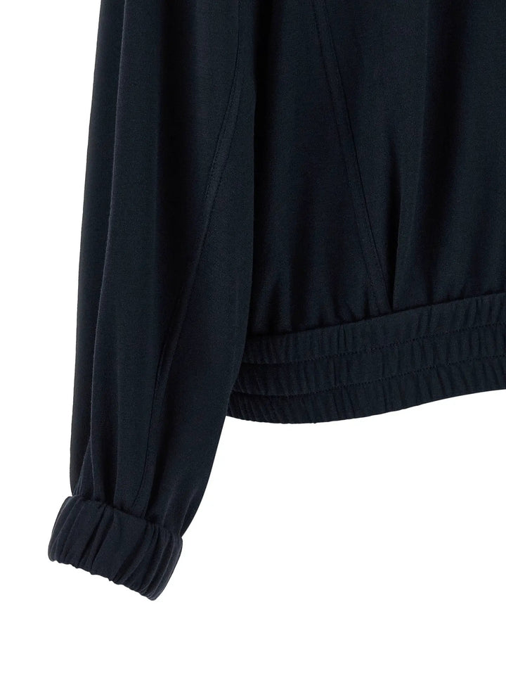 Brunello Cucinelli Blue Cotton Bomber