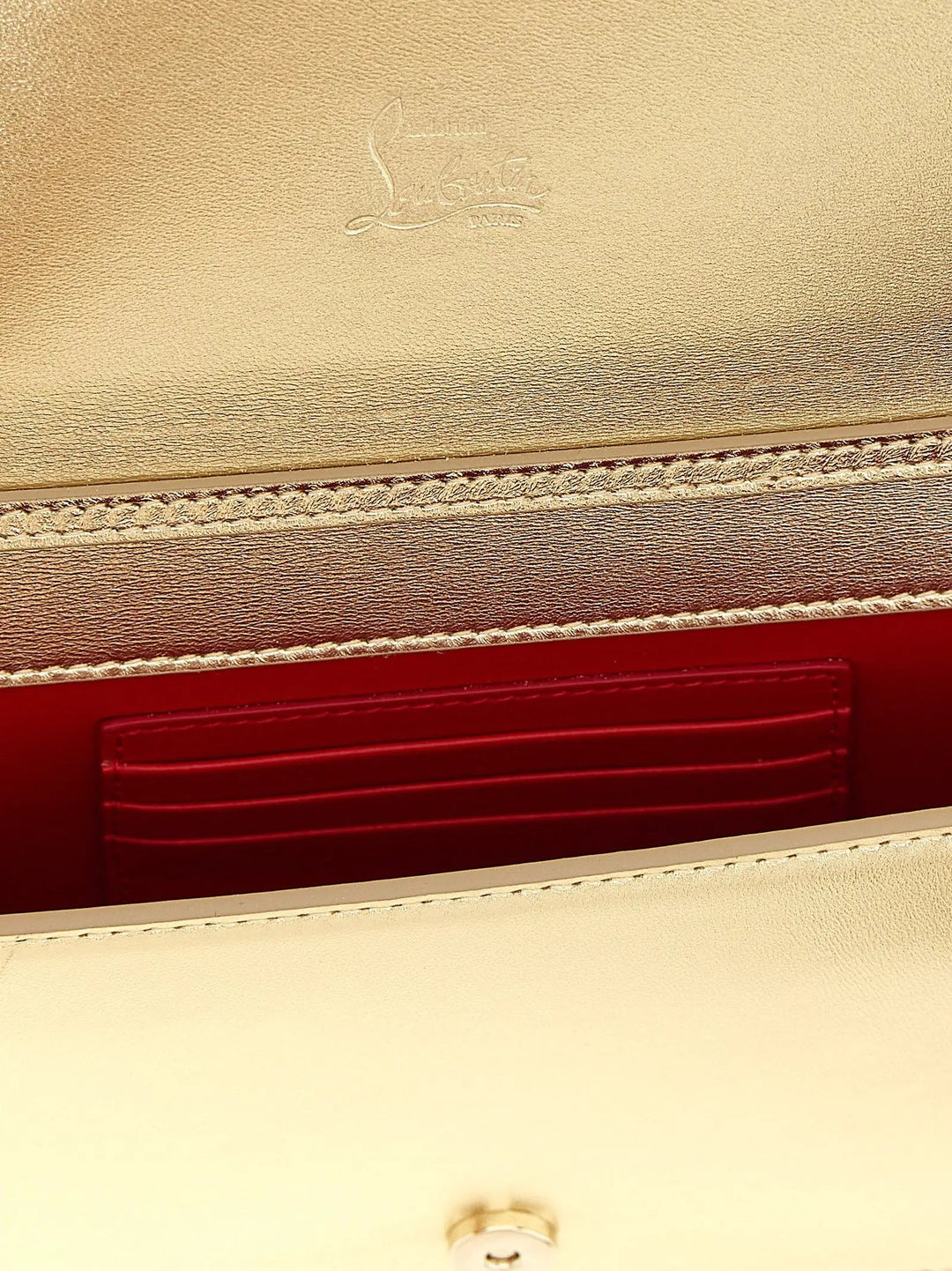 Christian Louboutin Sample Sale | Christian Louboutin Gold Lambskin Clutch Bag - | Designer outlet