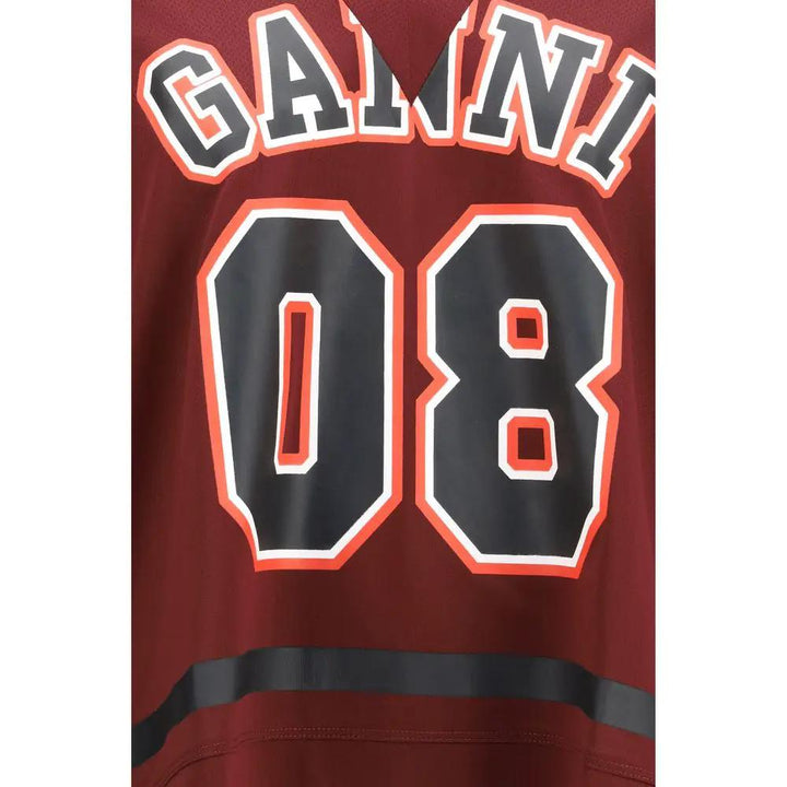 Ganni Bordeaux Polyester Sportswear