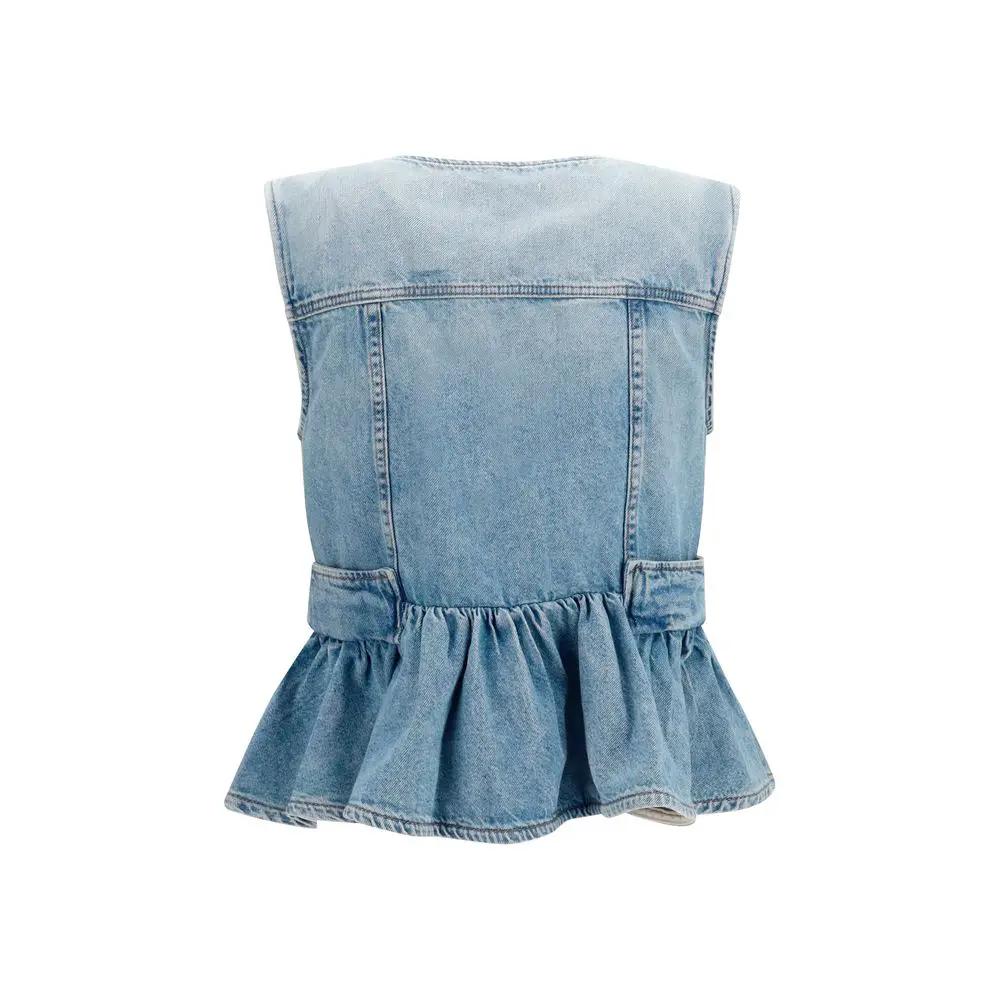 Ganni Sample Sale | Ganni Blue Cotton Denim Jacket - | Designer outlet