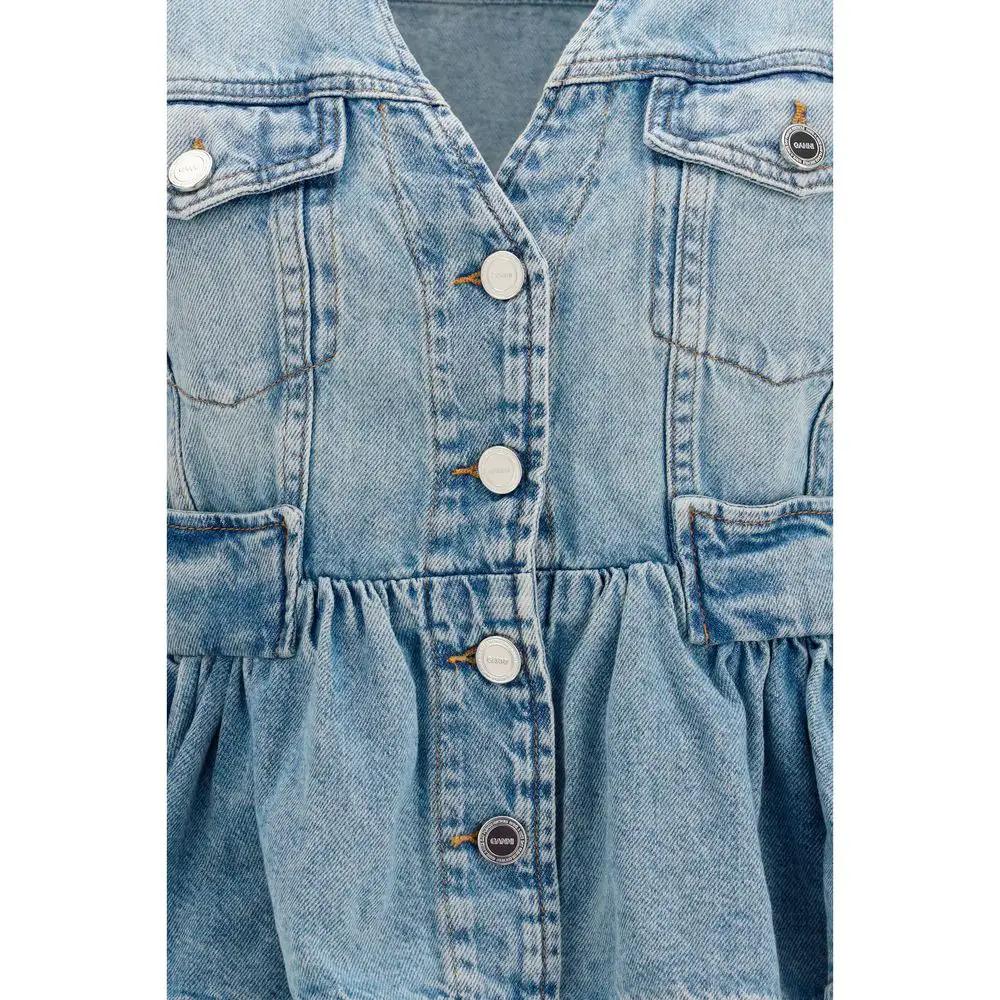 Ganni Blue Cotton Denim Jacket