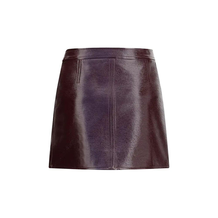 Courrèges Bordeaux Cotton Mini Skirt