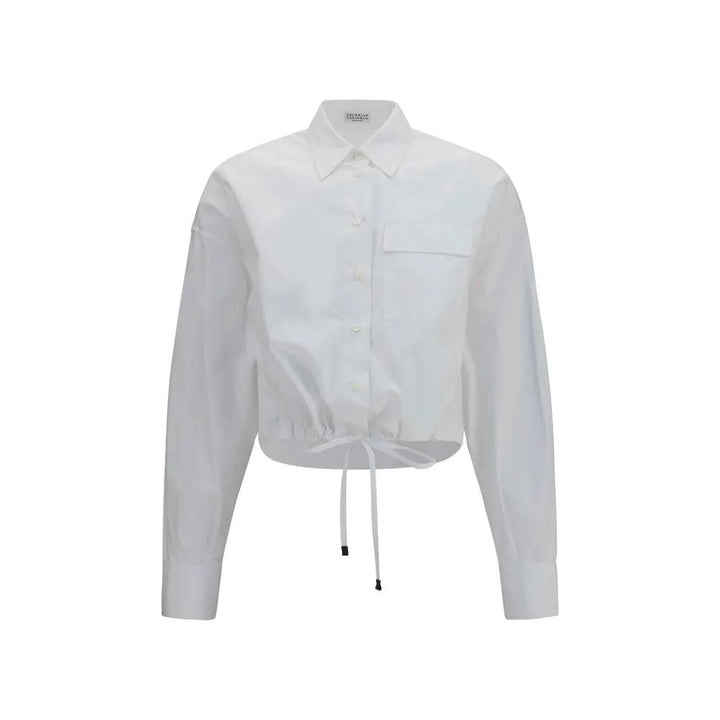 Brunello Cucinelli White Cotton Dress Shirt