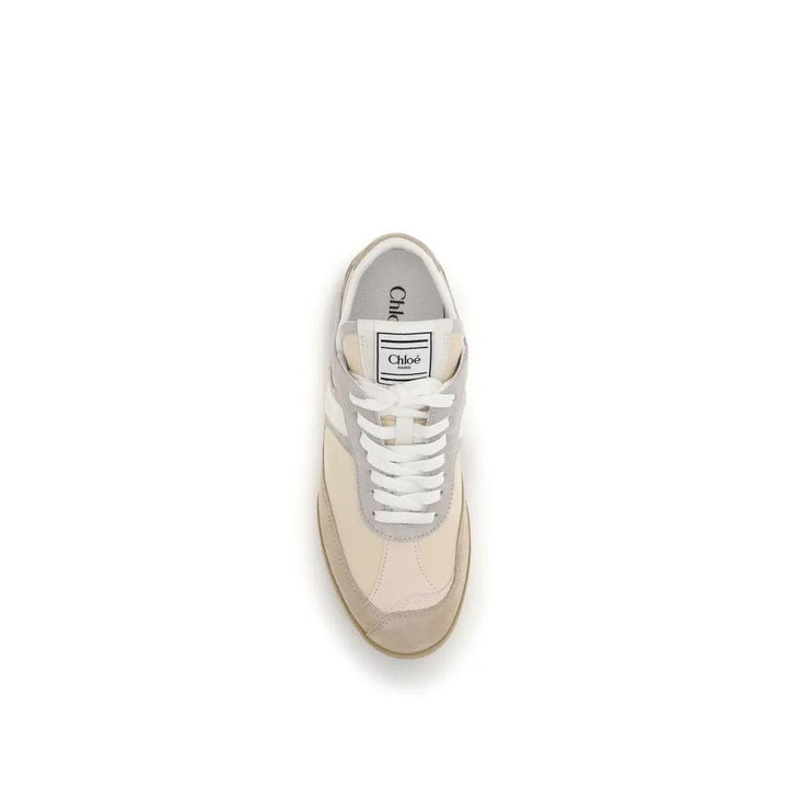 Chloé Gray Calf Leather Bos Taurus Athletic Sneakers