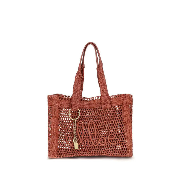 Chloé Brown Raffia Shoulder Bag