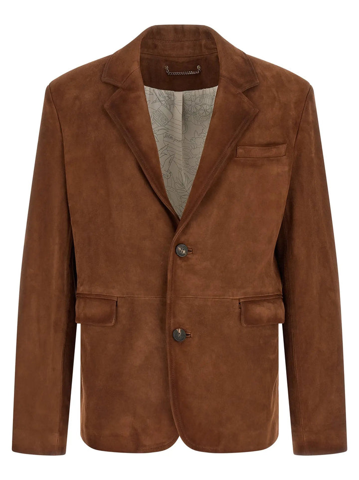 Golden Goose Sample Sale | Golden Goose Brown Lamb Leather Leather Jacket - | Designer outlet