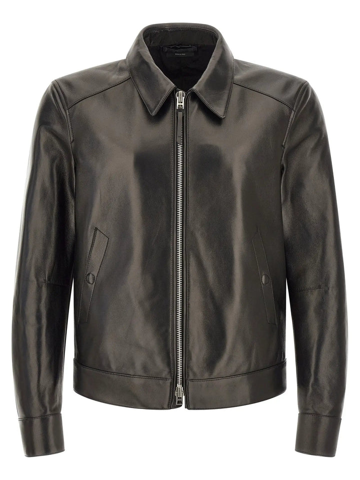 Tom Ford Sample Sale | Tom Ford Black Lamb Leather Leather Jacket - | Designer outlet