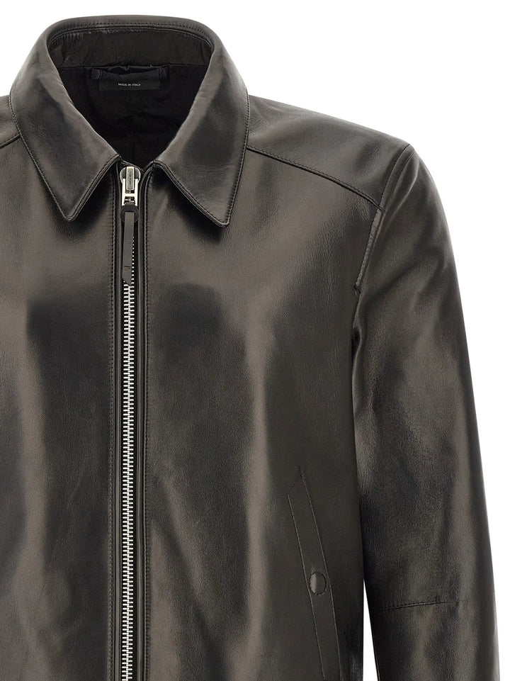 Tom Ford Sample Sale | Tom Ford Black Lamb Leather Leather Jacket - | Designer outlet